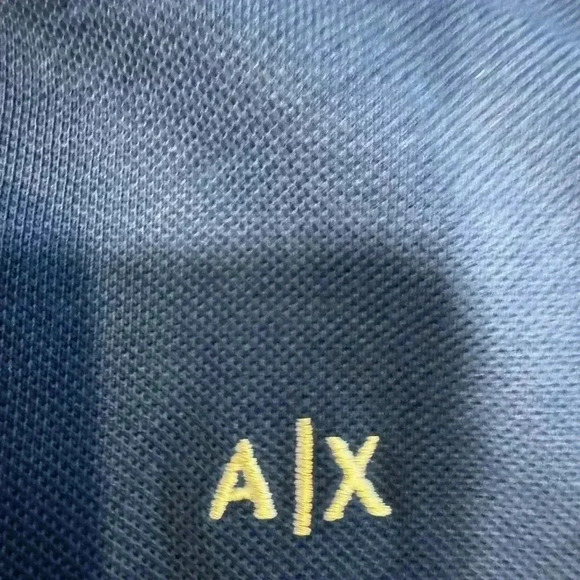 A|X Armani Exchange Men's, Slim Fit Short Sleeve Polo Shirt, Navy Blue, Sz M - Picture 2 of 9